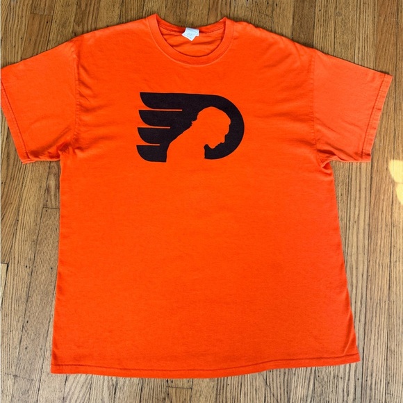 Flyers Logo Bold Orange Graphic Tee - Picture 1 of 7